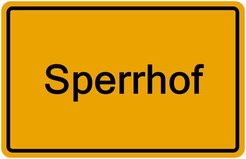 Handelsregisterauszug Sperrhof