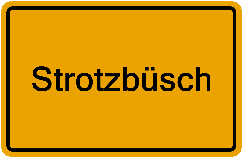 Handelsregisterauszug Strotzbüsch