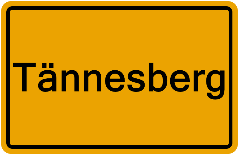 Handelsregisterauszug Tännesberg