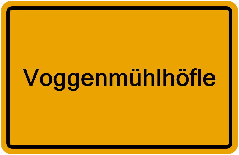 Handelsregisterauszug Voggenmühlhöfle