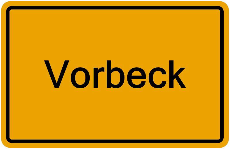 Handelsregisterauszug Vorbeck