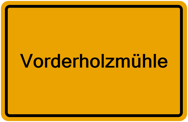 Handelsregisterauszug Vorderholzmühle