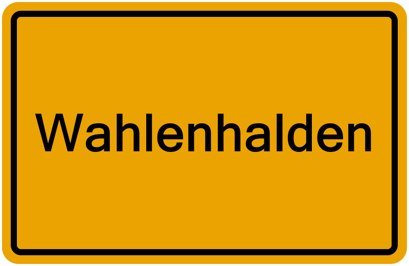 Handelsregisterauszug Wahlenhalden