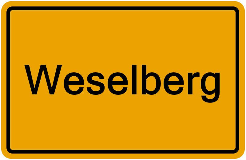 Handelsregisterauszug Weselberg
