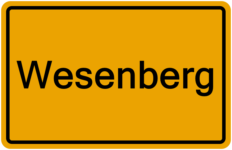 Handelsregisterauszug Wesenberg