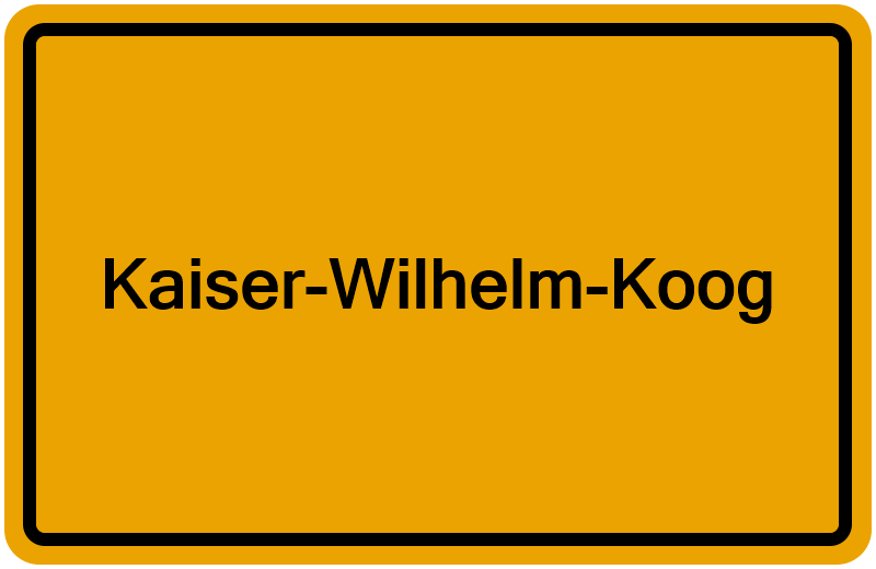 Handelsregisterauszug Kaiser-Wilhelm-Koog