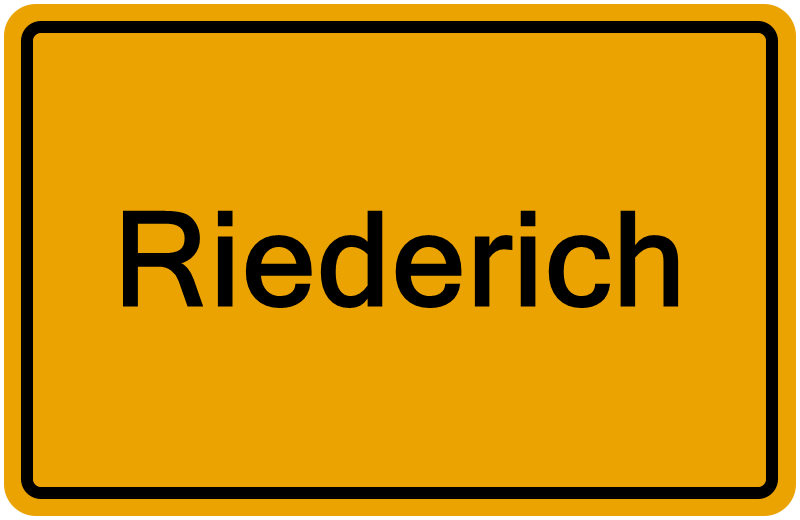 Handelsregisterauszug Riederich