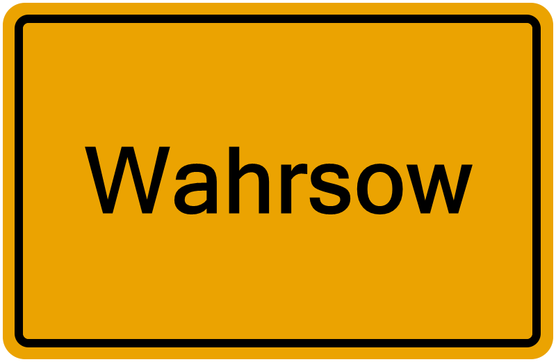 Handelsregisterauszug Wahrsow