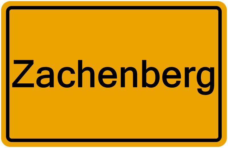 Handelsregisterauszug Zachenberg